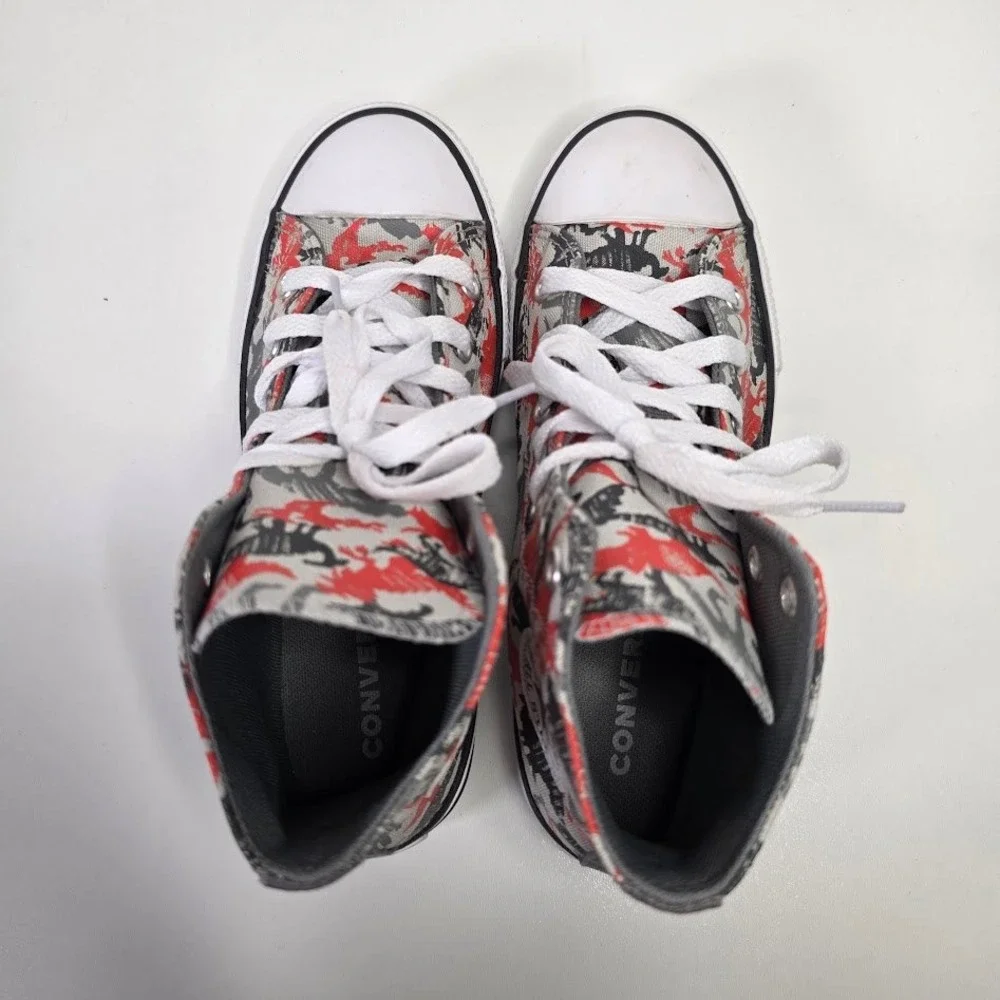 Converse Kids 2 All-Star High-Top Sneakers Dino Daze Orange Gray‎ Black